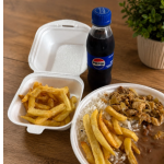 Iscas de Pernil Picadinho + Batata extra frita palito + Refigerante 200ml