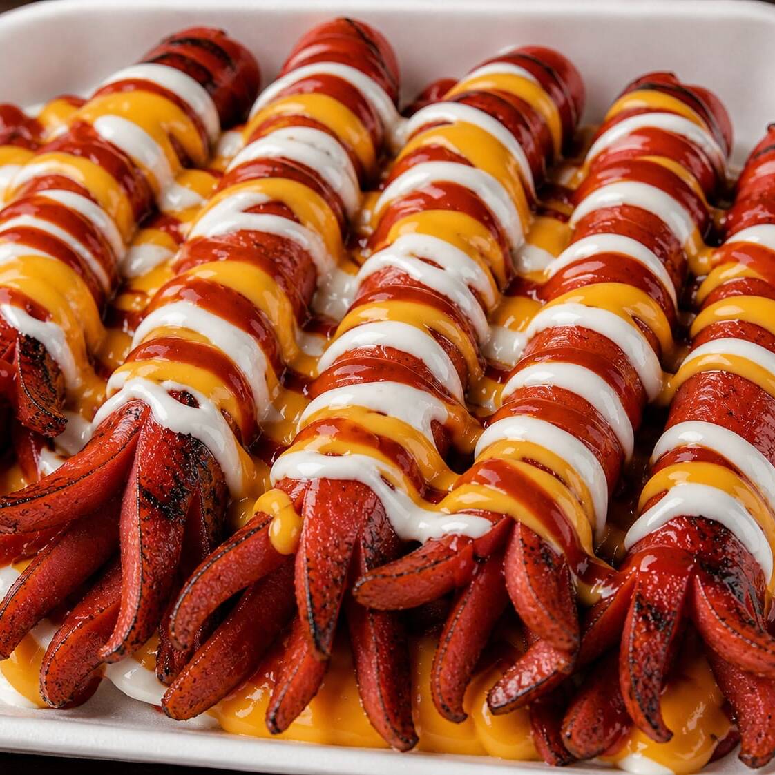 Salchipulpos parrilleros preparados