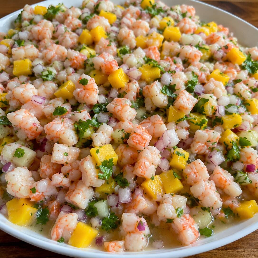 Tostada de Ceviche de Camarón