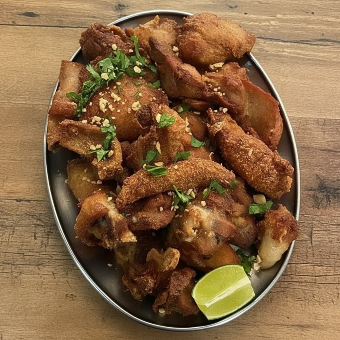 Frango à passarinho sequinho e crocante.