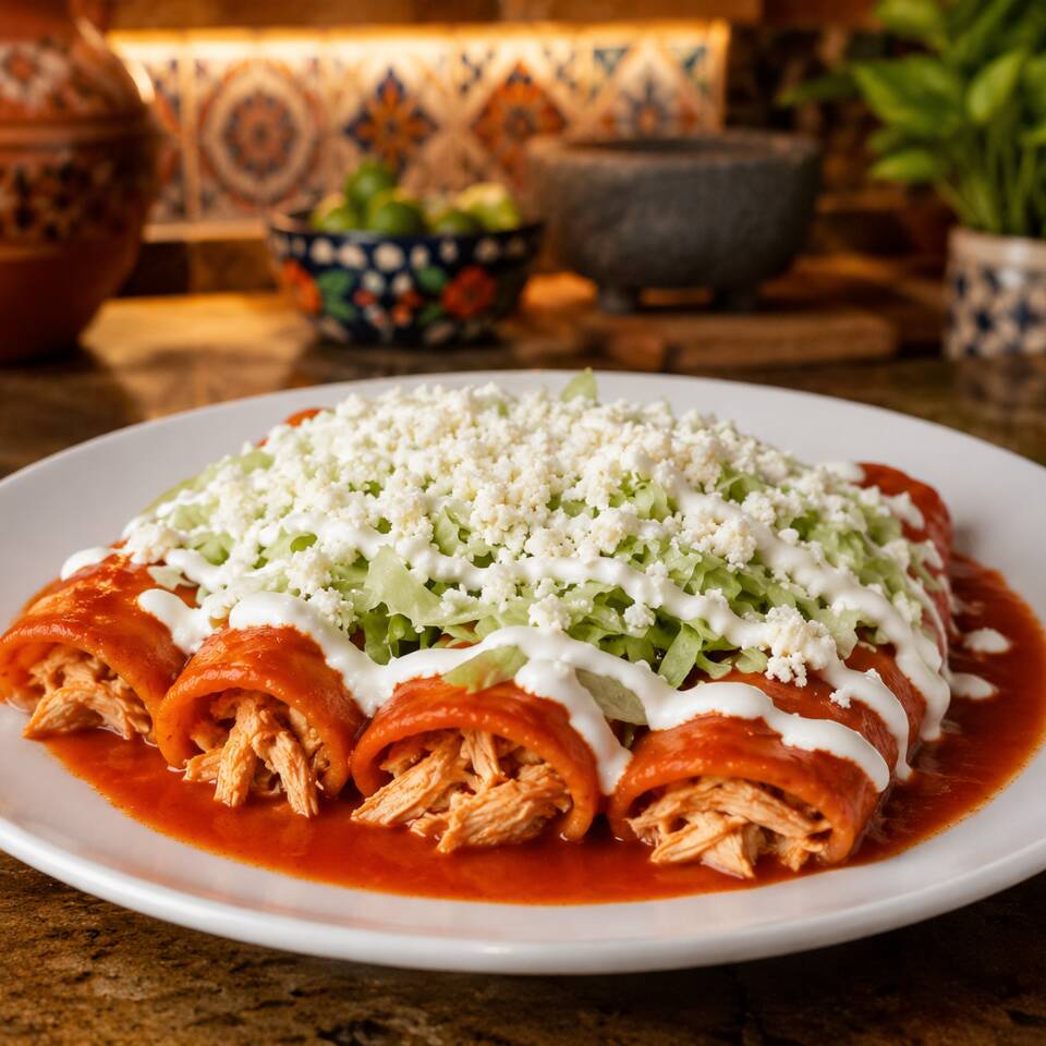 Enchiladas Tradicionales 5 pzas