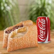 3 pasteis de 9cm presunto e queijo + Coca lata