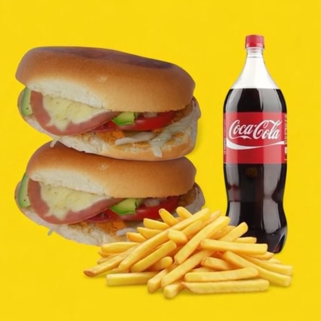 Combo amigos con papas