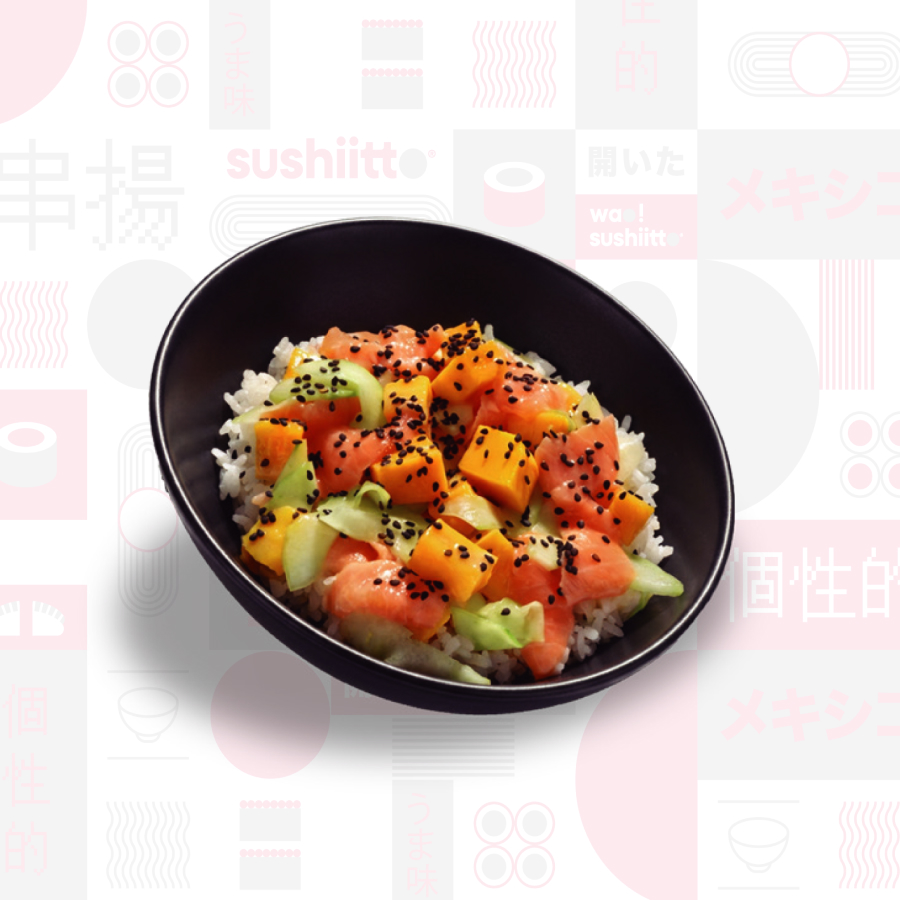 Donburi de Salmón Tropical