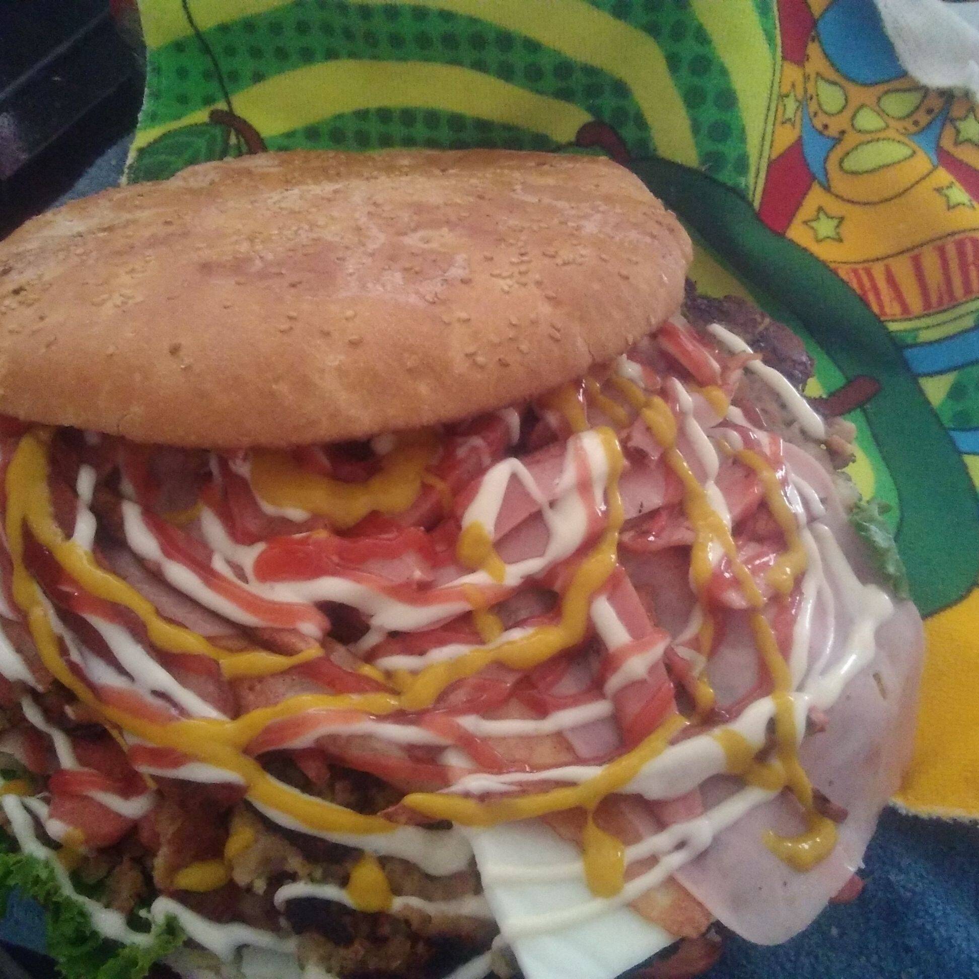 🧀🥓Hamburguesa Gigante Bomba diámetro 30 cm.🥓🧀