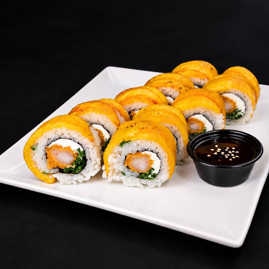 10 Pz Rollo Plátano Maduro, Pepino y Queso Crema