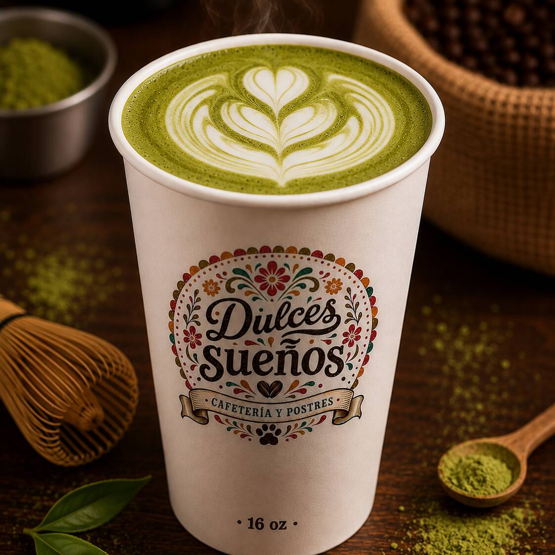 Matcha latte 16 oz