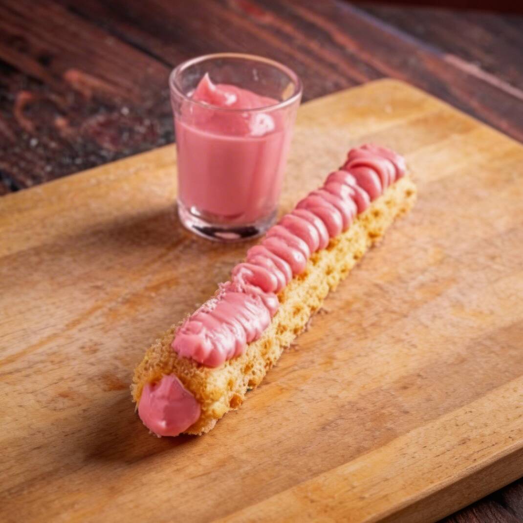 Nossos Churros de Morango, categoria 'Churros Gourmet', são uma verdadeira obra-prima culinária. Cuidadosamente preparados na hora, cada detalhe é pensado para proporcionar uma experiência gastronômica inesquecível. Primeiramente, eles são envolvidos em uma mistura delicada de açúcar e canela, para então serem generosamente recheados com um irresistível creme de morango. Mas a surpresa não termina