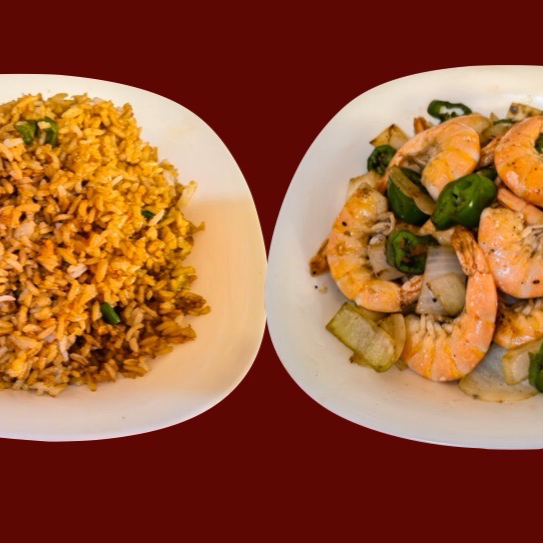Camarones + Arroz/Espagueti