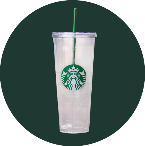 Vaso Frio Transparente Sirena 24oz