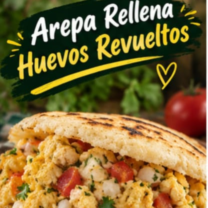 Arepa Rellena de Huevos Revueltos