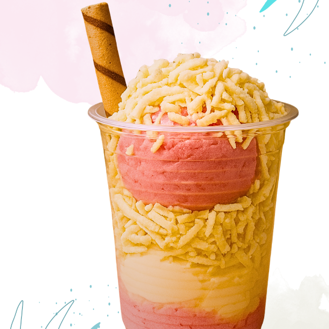 Vaso de Helado con Queso 16oz