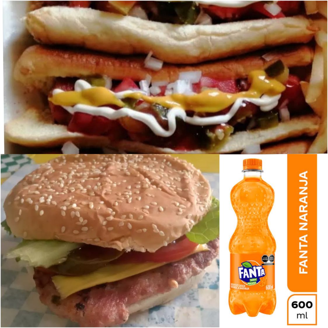 Burger Sencilla, 2 Hochos Sencillos Y Refresco