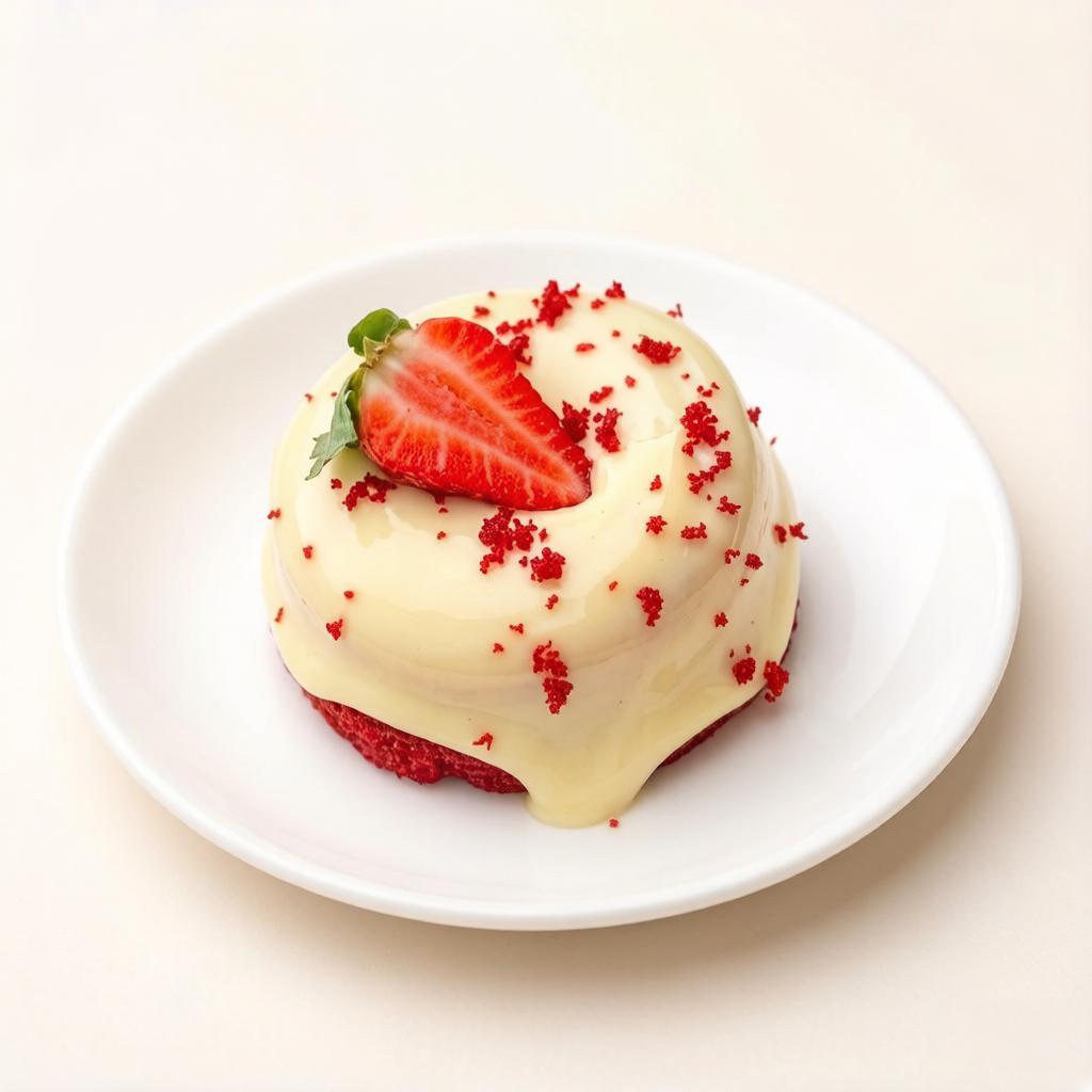 Irresistivel Mini Bolo Com Massa Aveludada De Cor Vermehlo Vibrante, Levemente Aromatizado Com Cacau E Baunilha, Esse Bolo E Recheado E Coberto Com Um Creme Cremoso De Leite Ninho, Simplismente Irresistivel Uma Experiencia De Sabor Que Derrete Na Boca E Conquista A Primeira Mordida. Porção Individual Generosa