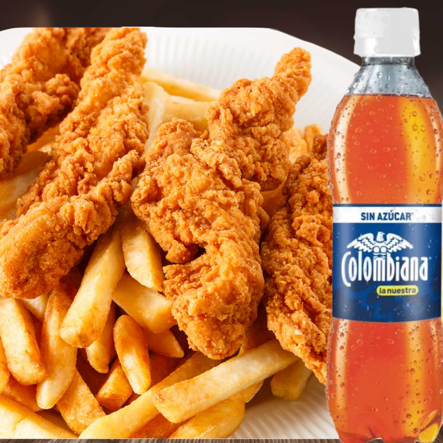 Combo Chiken Tenders + Papa + Gaseosa 250 Ml