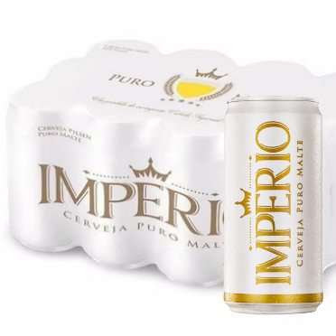caixa de cerveja Império 269ml com 15un.