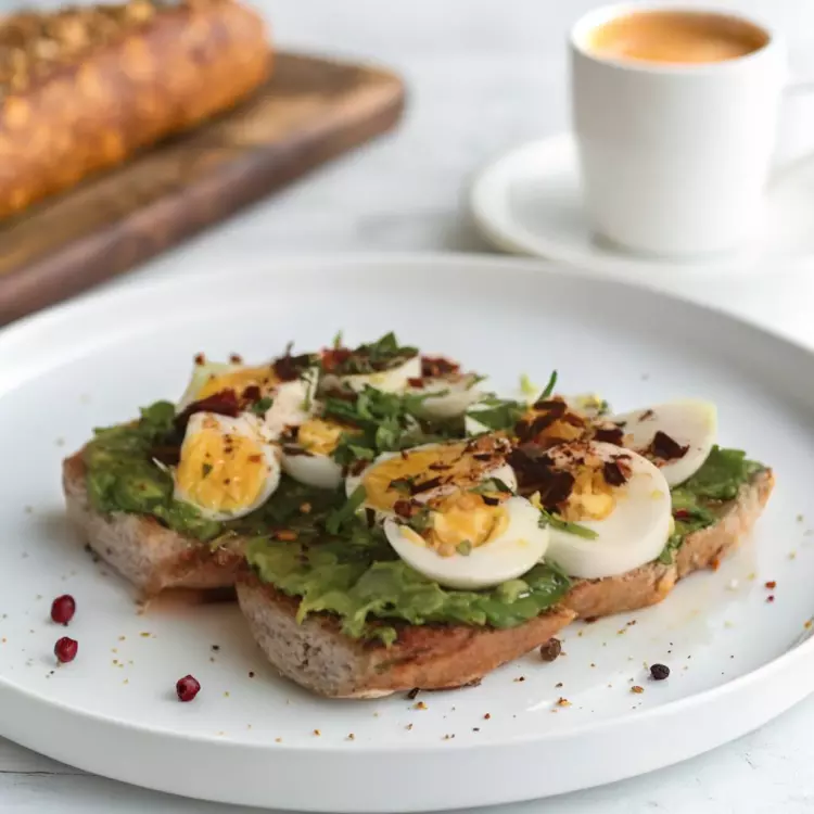 Bruschetta de Aguacate con Huevo Duro