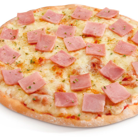 Pizza personal Jamón y Queso