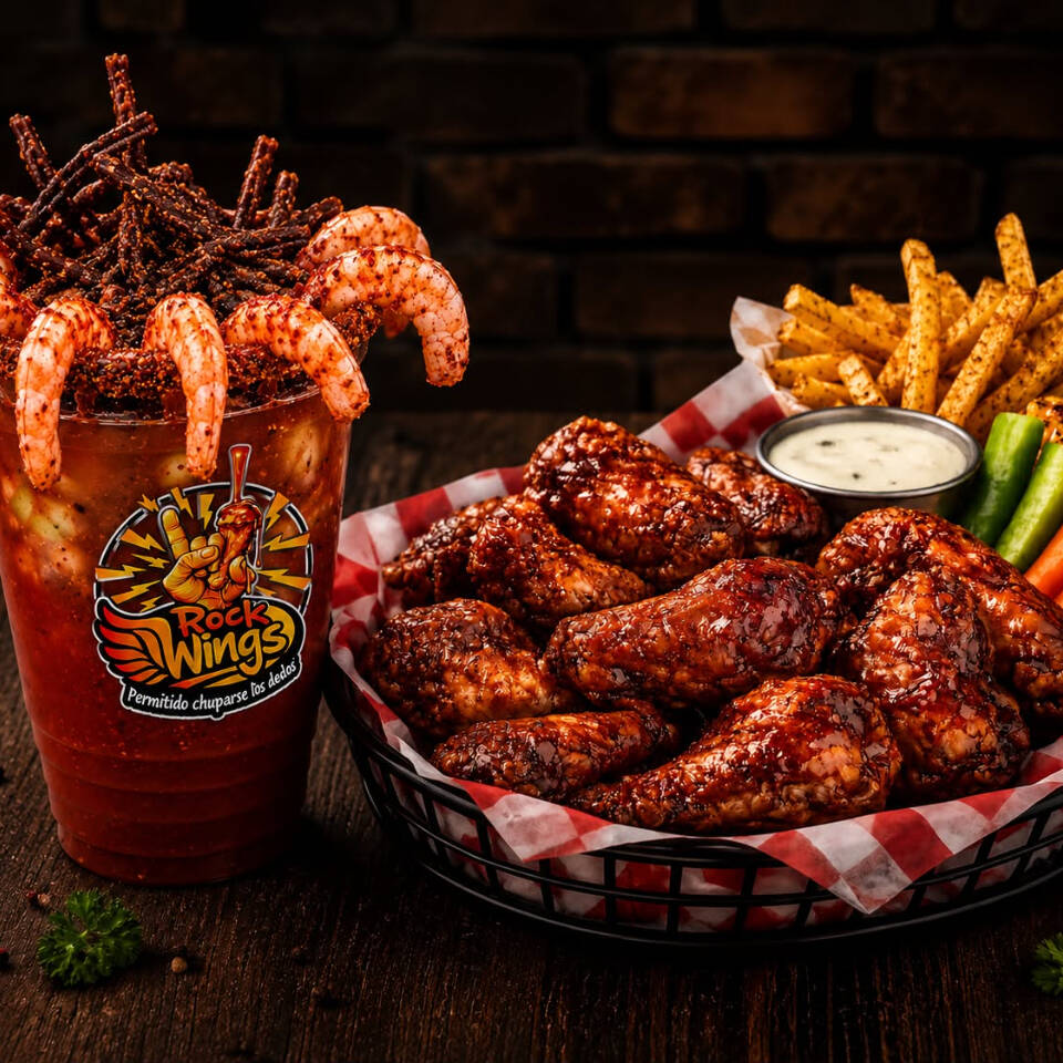 20 Alitas + Clamato Rock Wings