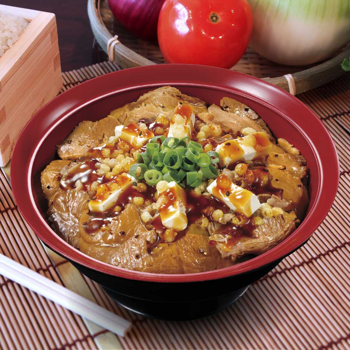 Chashu Don con Salsa Teriyaki y Queso Crema