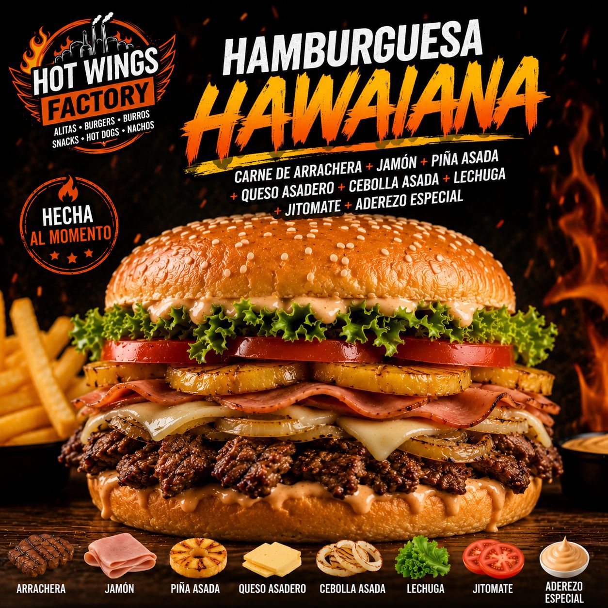 HABURGUESA HAWAIANA