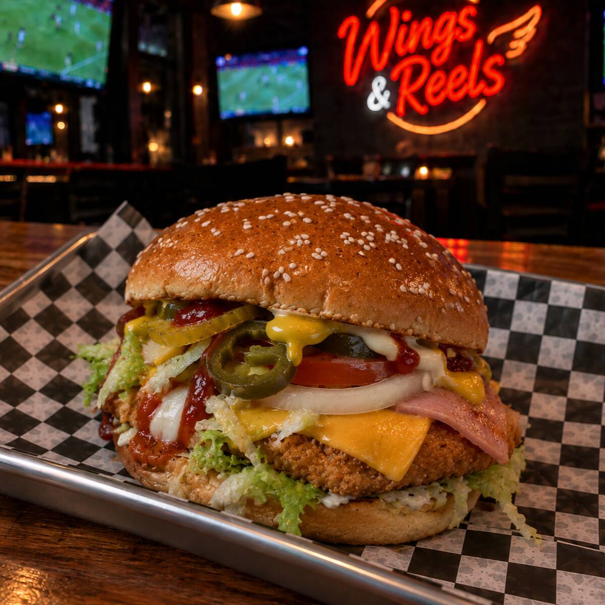 HAMBURGUESA DE POLLO CRUJIENTE