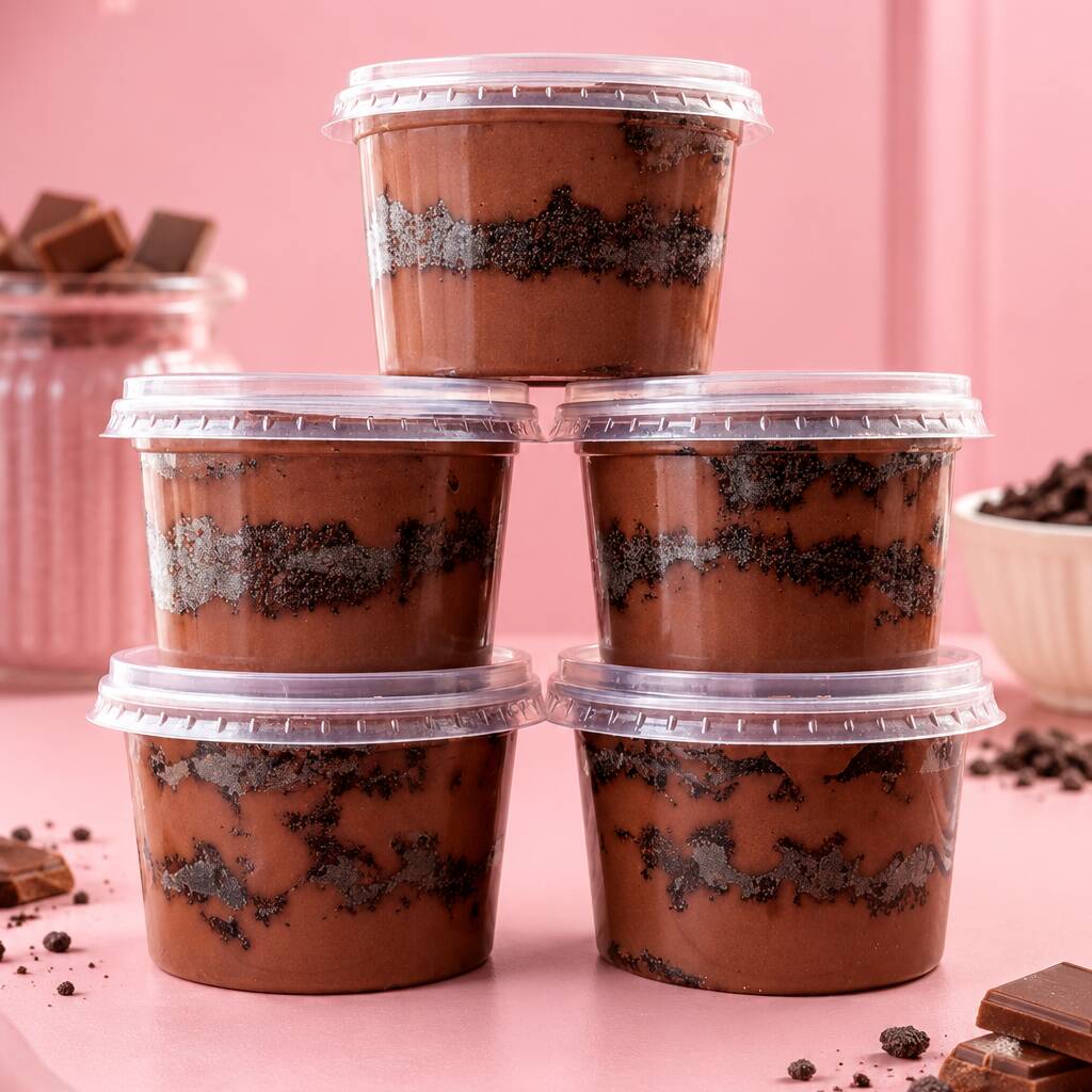 Bolo de pote Chocolatudo - deliciosa massa e creme de chocolate