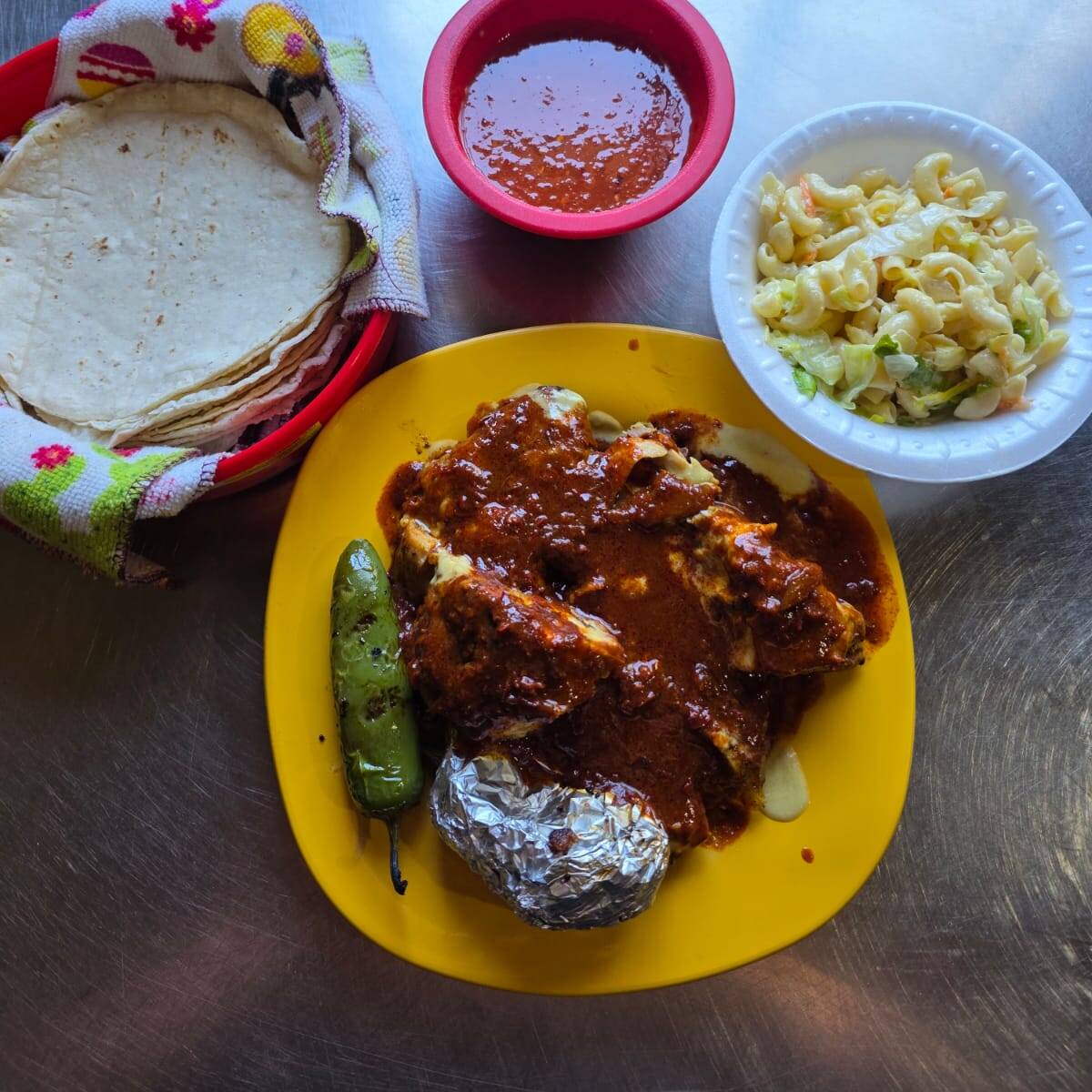 MEDIO POLLO ENCHILADO