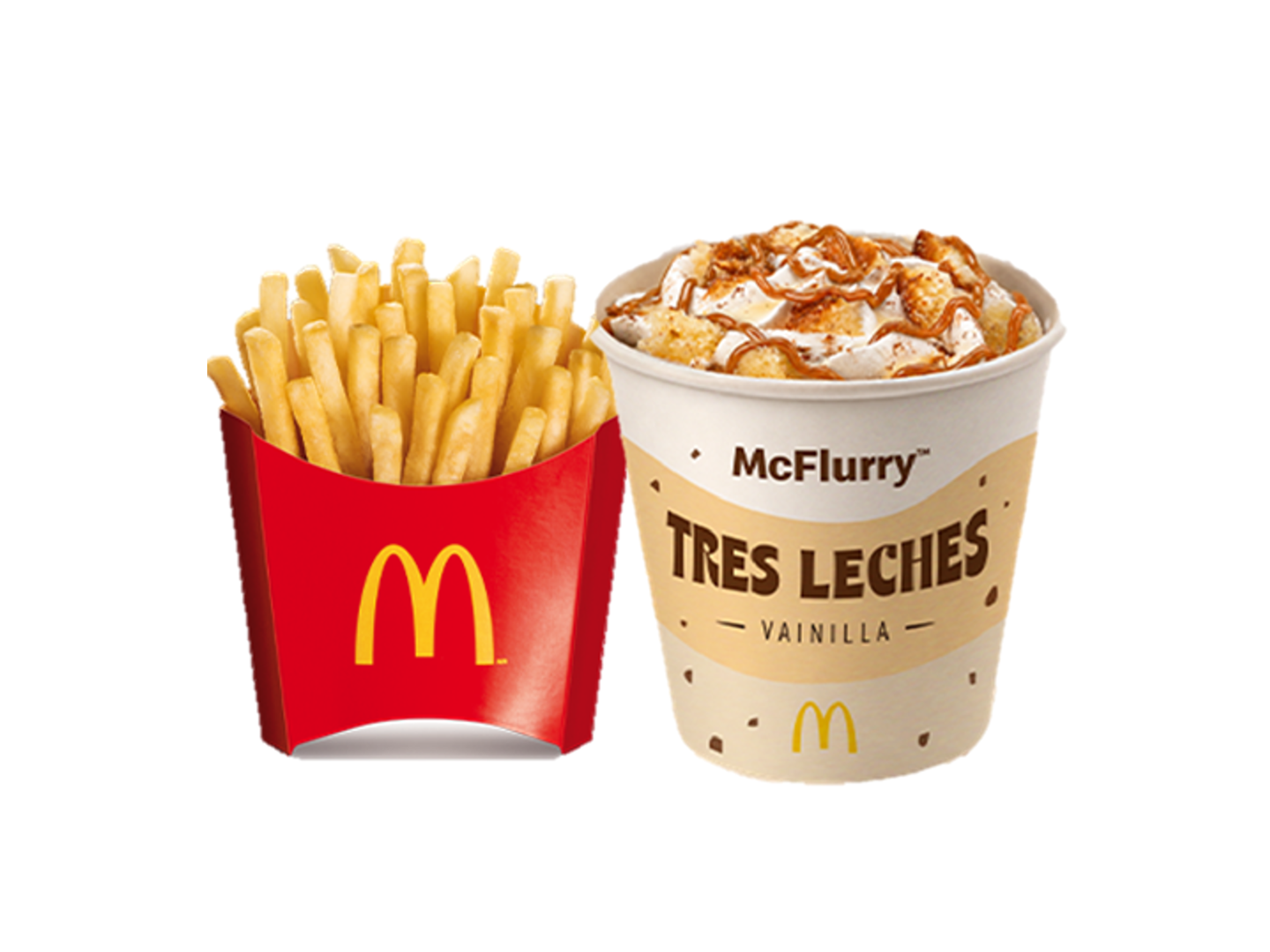 McFlurry Tres Leches Vainilla y papas