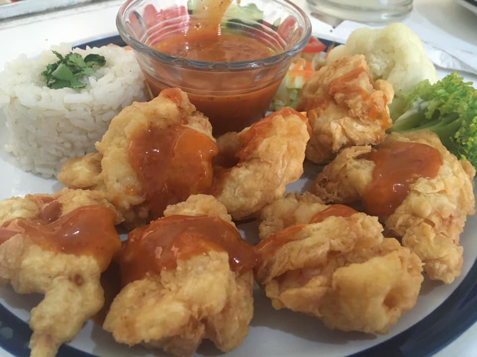 Camarones Crocantes en Salsa de Mango
