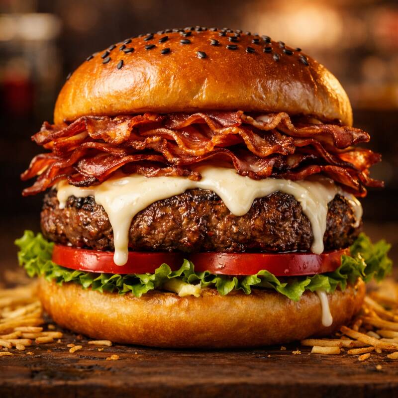 Cheese Burguer Clasic con Tocineta