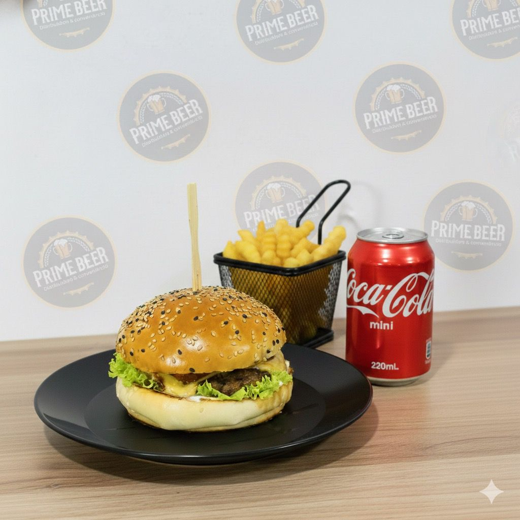 Combo prime burger + batata p + Refrigerante