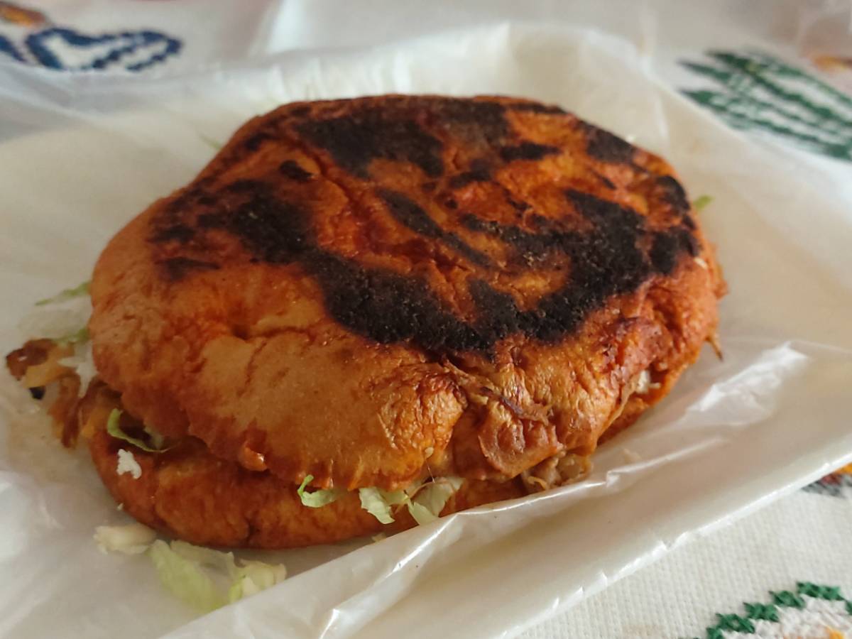 Pambazo Papa con Chorizo