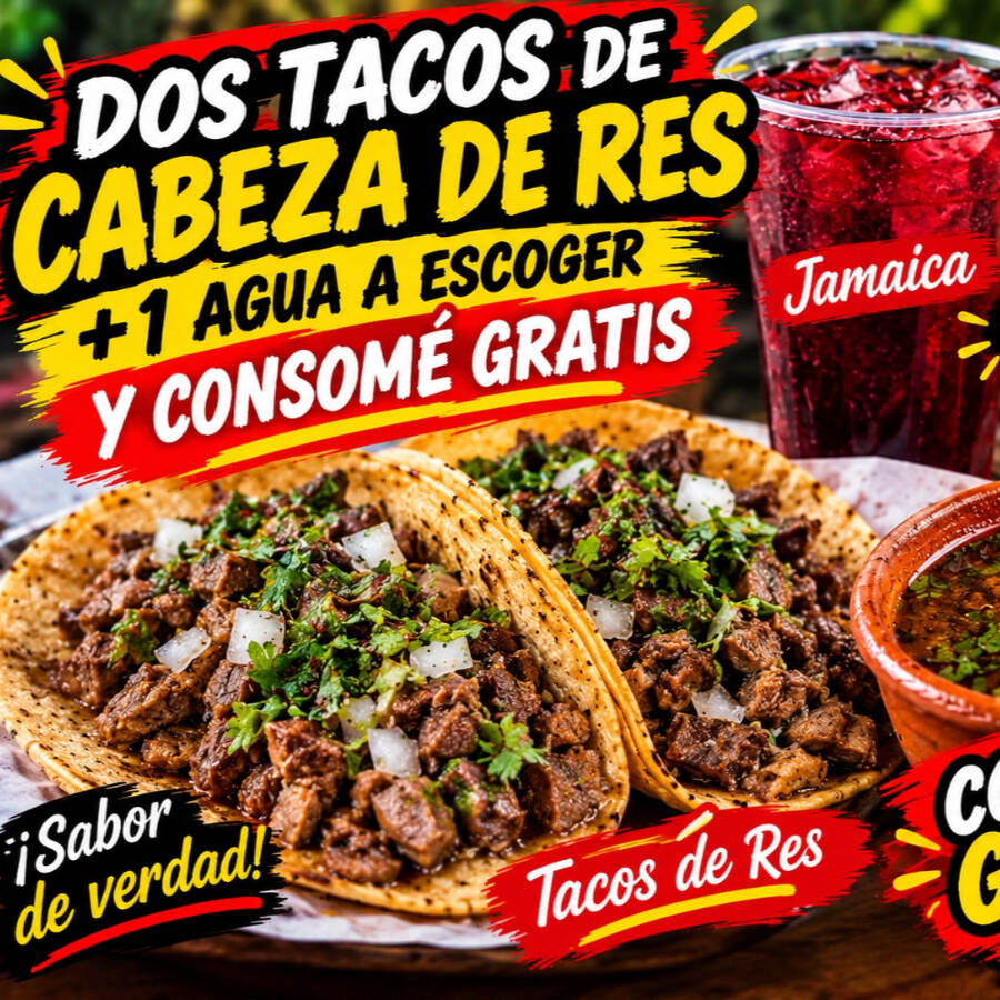 2TACOS DE BORREGO 1 BEBIDA (Consome GRATIS)