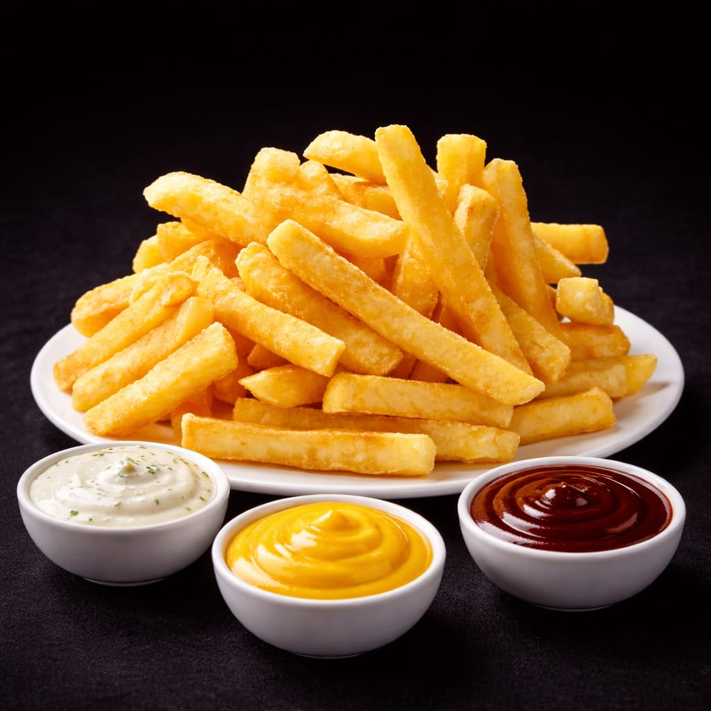 Papas Fritas Caja Grande + Salsas