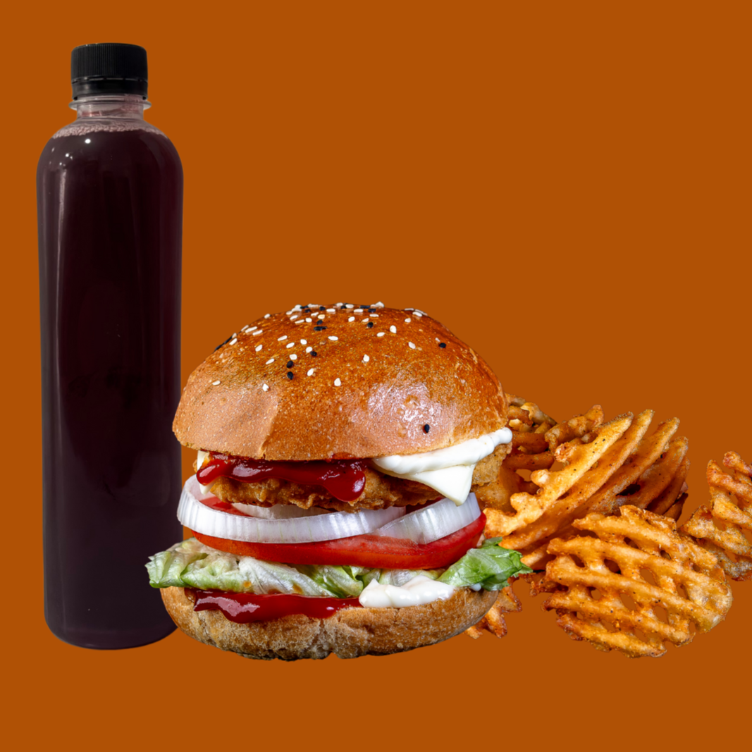 Pollo sencilla+Papas sazonadas+Agua del dia