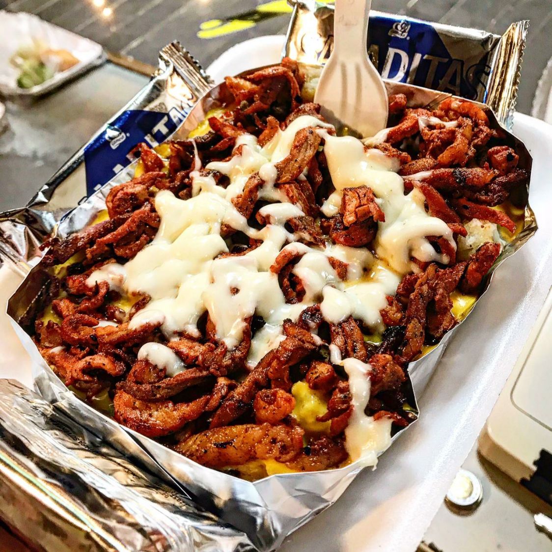 Papa Asada con Trompo