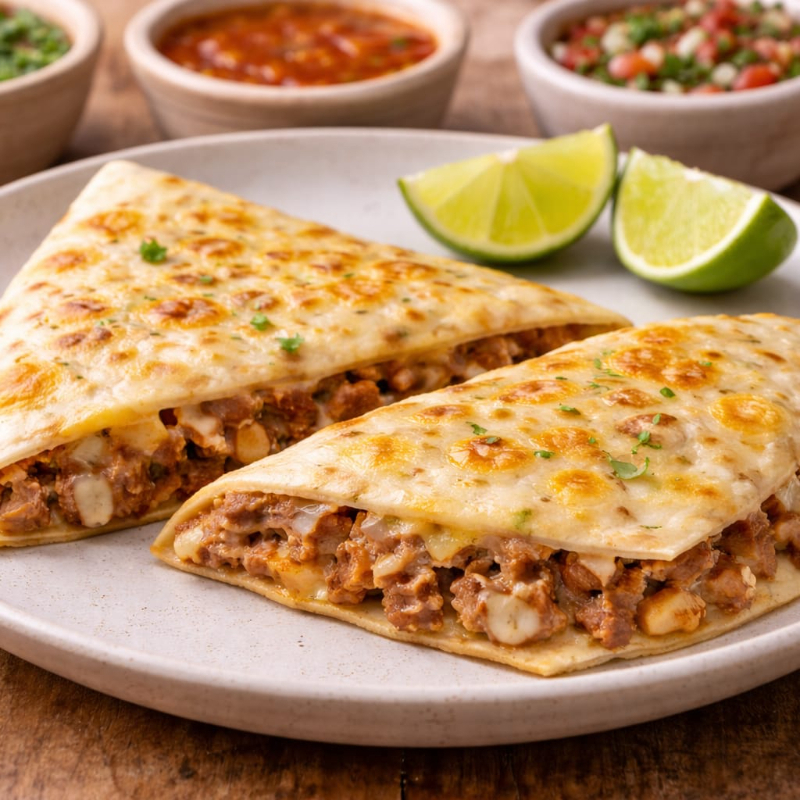quesadilla de carnitas