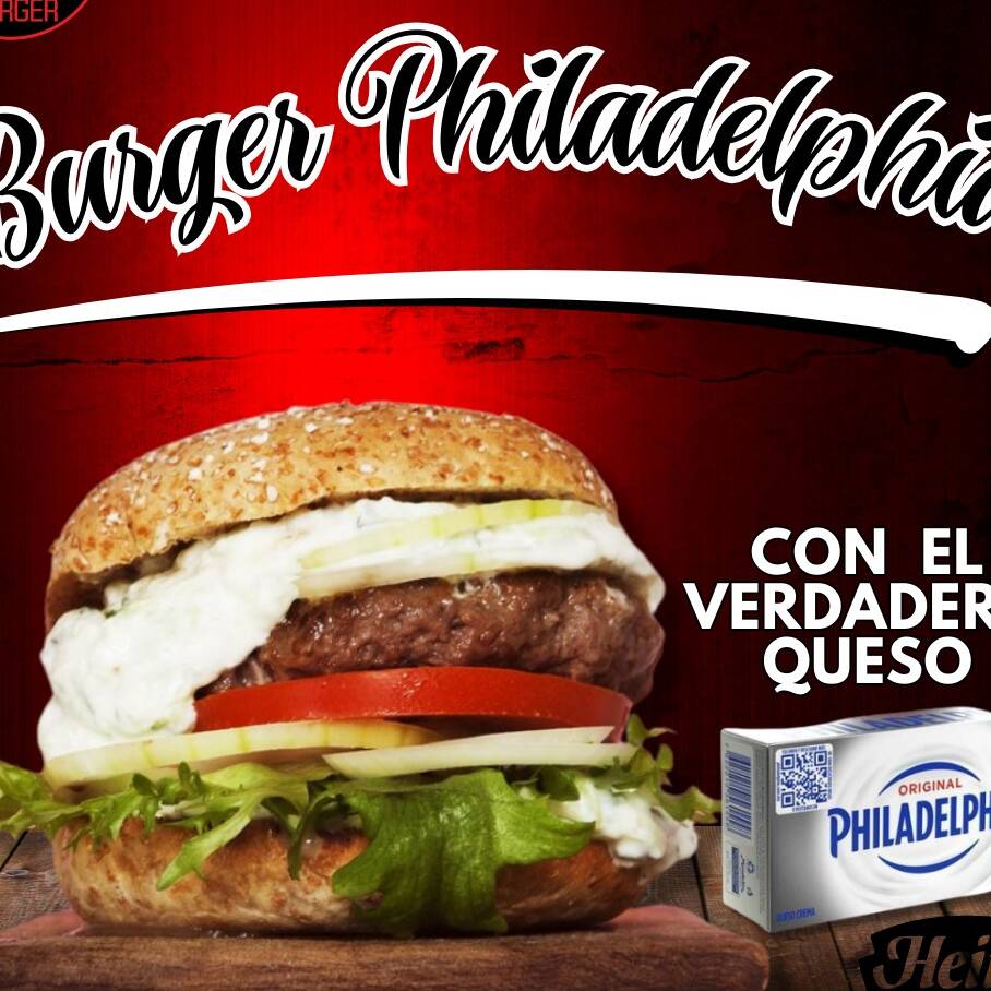 Burger Philadelphia (combo) Papas y Gaseosa