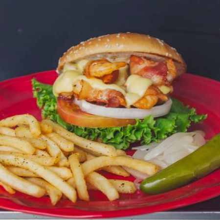 hamburguesa camaron tocino combo