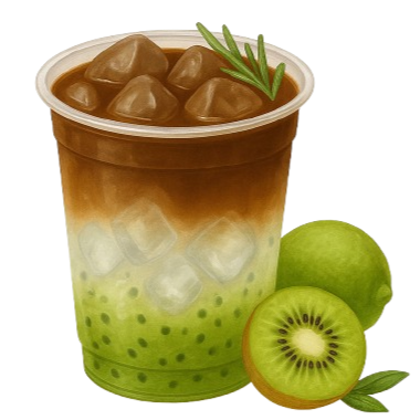 Kiwi Soda Americano