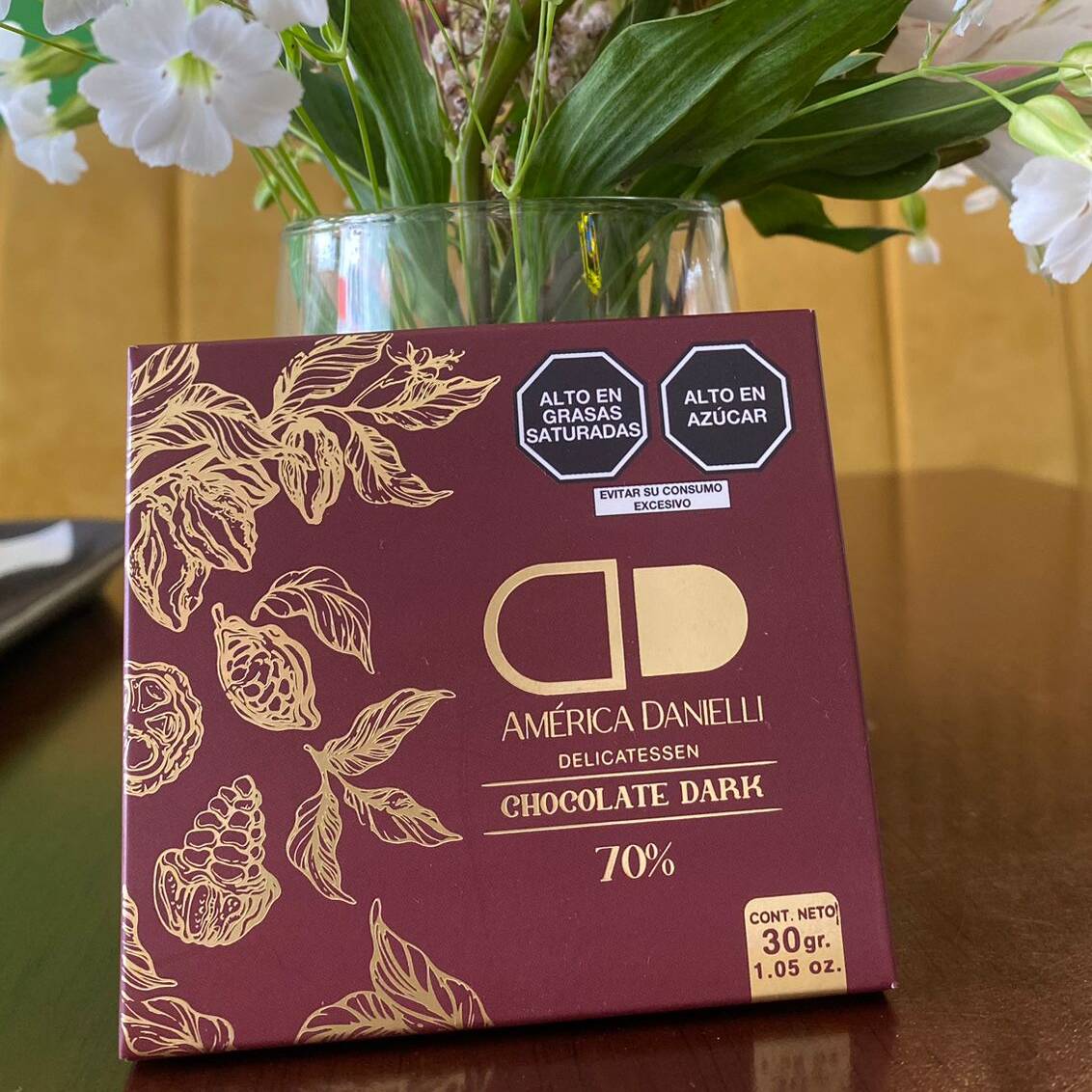 Chocolate Dark 70% Cacao de Cuzco. 30 Gramos