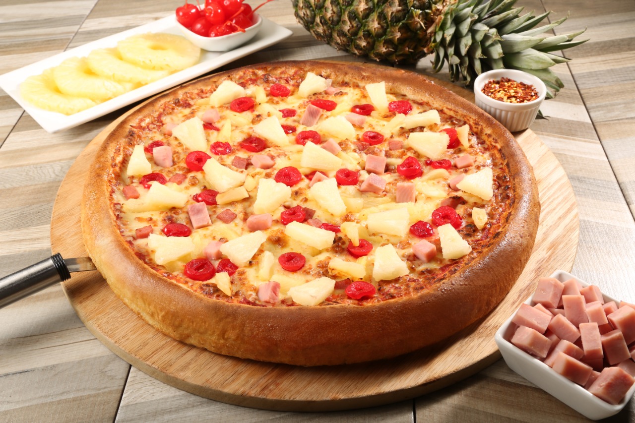 Pizza Hawaiana.