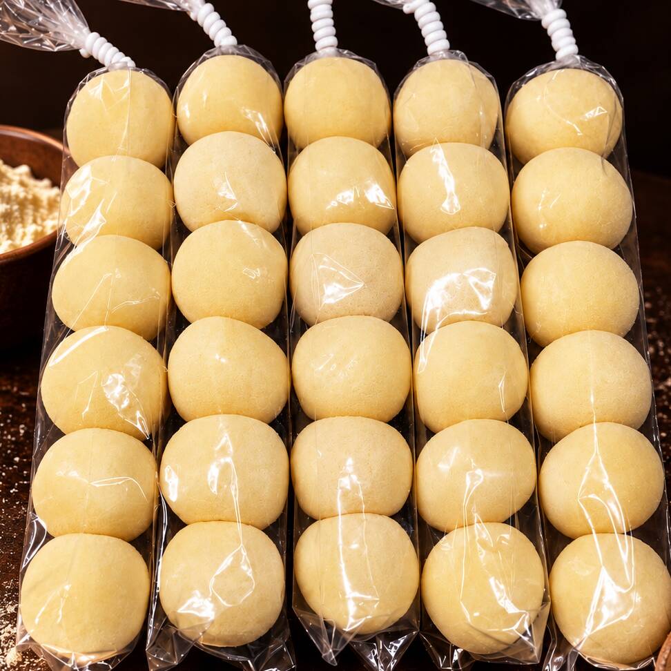 Balinha de Leite Ninho
Delicadas, cremosas e irresistíveis! Nossa Balinha de Leite Ninho é preparada com um sabor intenso e envolvente de leite em pó, trazendo uma textura macia e aveludada que derrete na boca a cada mordida.
Um docinho simples, delicado e perfeito para matar aquela vontade de um sabor bem cremoso.