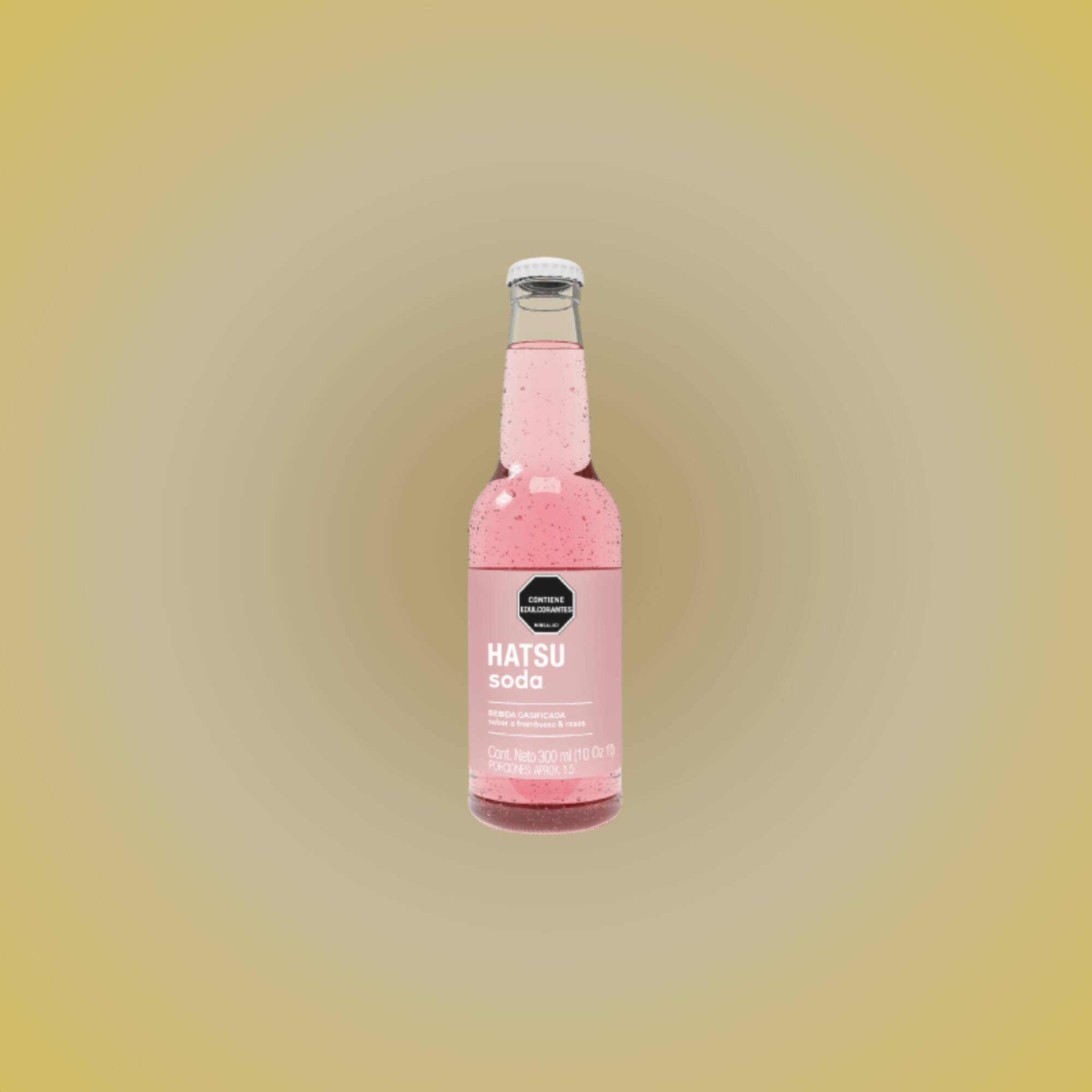 Soda HATSU Frambuesa, Rosas 300 Ml