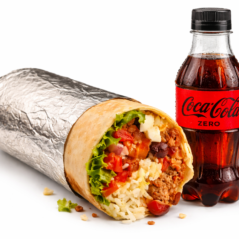 Burrito Milenario + Coca coca zero 250 mL