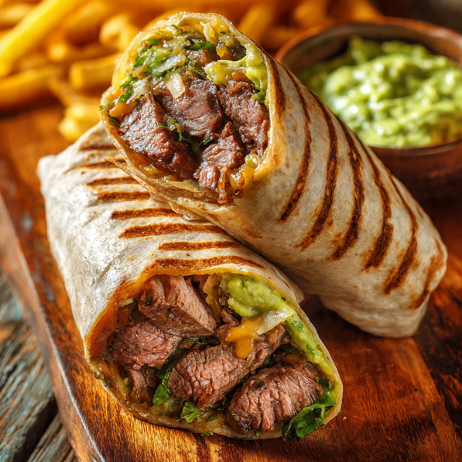 WRAP DE ARRACHERA + PAPAS