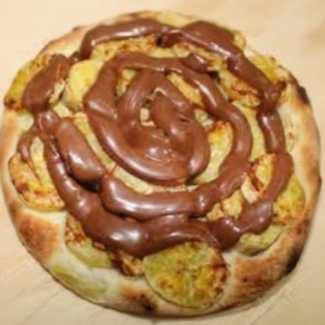 banana com chocolate ao leite