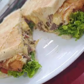 Pão Sirio,Tomate, Alface, Presunto, Queijo, Maionese, Bacon, Ovo, Filé de Frango