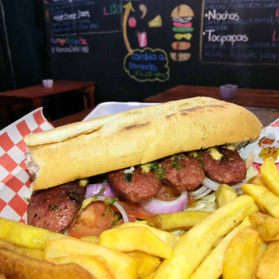 Choripan más Papas Francesa